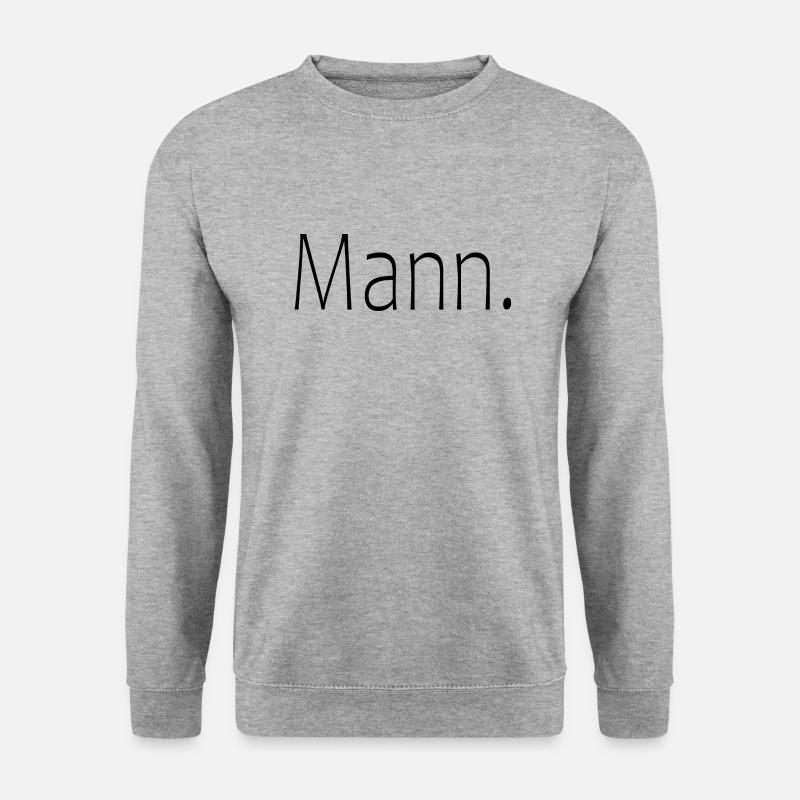 Mann - Unisex Pullover - Weißgrau meliert