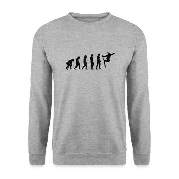 Skifahrer Weihnachten Skifahren Ski Wintersport - Unisex Pullover - Weißgrau meliert - Vorne - Alina (178cm) & Michal (187cm)