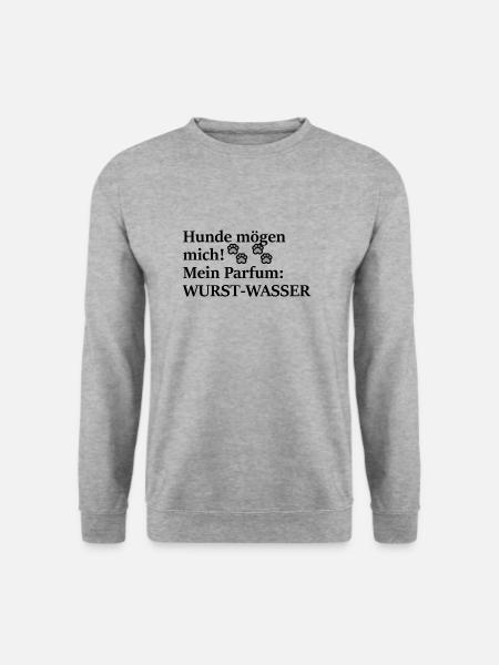 Ein cooler Spruch für Hundefreunde. - Unisex Pullover - Weißgrau meliert
