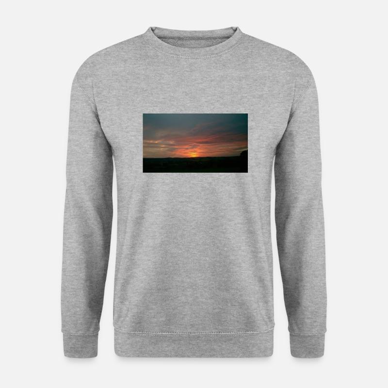 Sonnenuntergang - Unisex Pullover - Weißgrau meliert