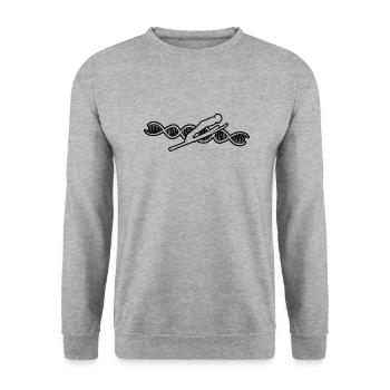 Skier Skiing Ski Ski Outfit Ski Design - Unisex Sweatshirt - salt & pepper - Front - Alina (178cm) & Michal (187cm)