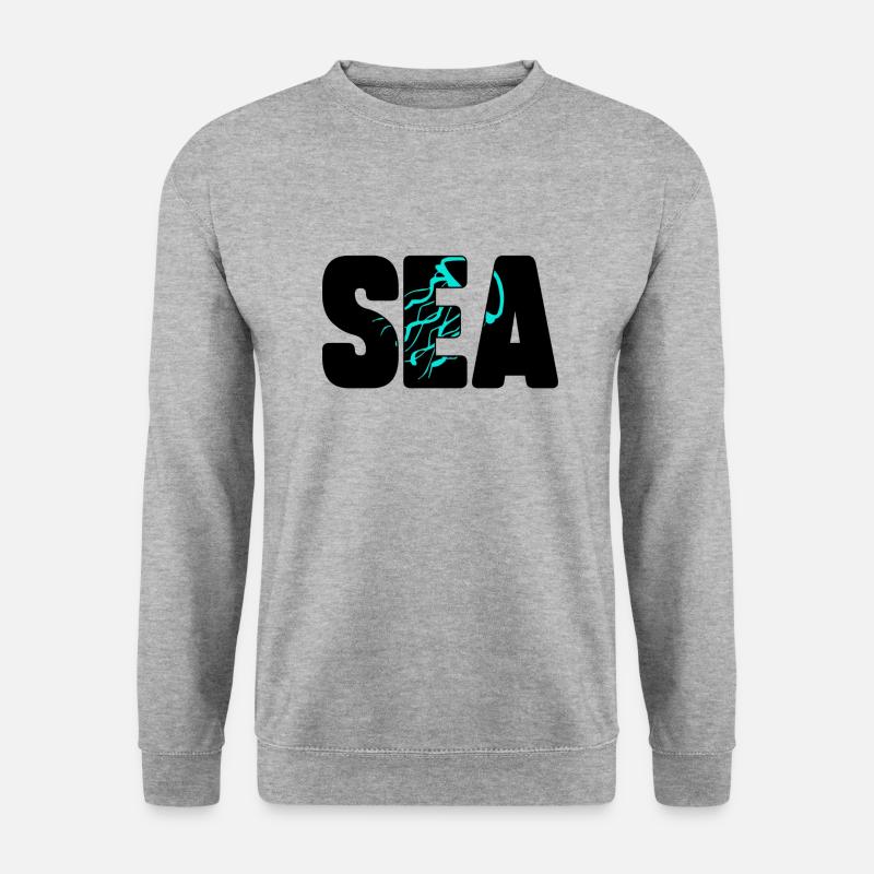 Meer - Unisex Pullover - Weißgrau meliert