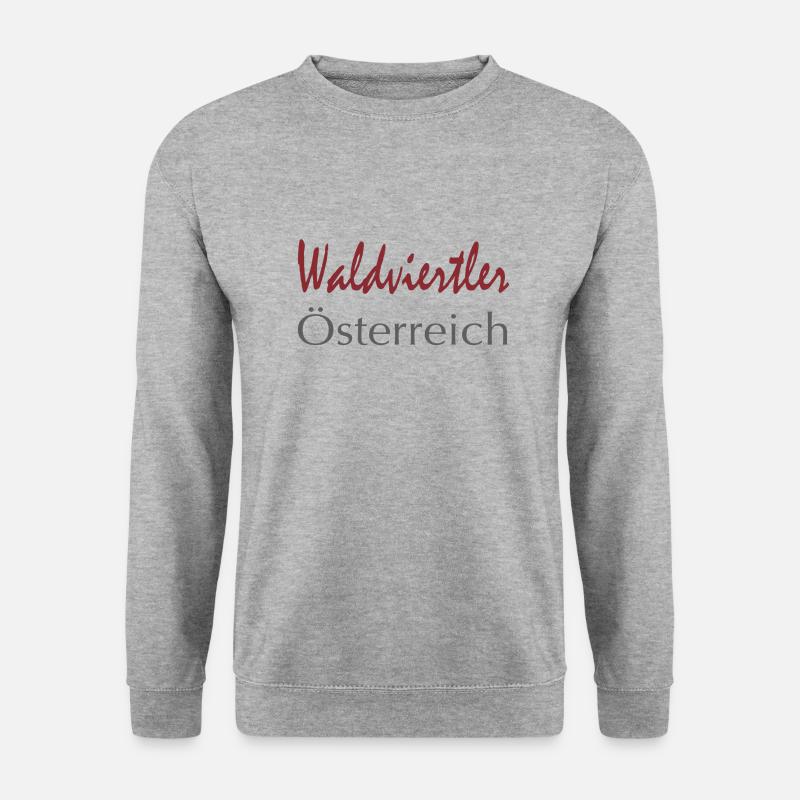 Waldviertler Österreich - Unisex Pullover - Weißgrau meliert