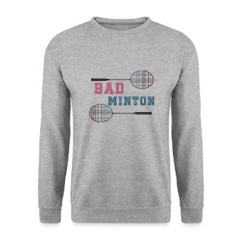 Badminton Player Sport Badminton I Gift - Unisex Sweatshirt - salt & pepper - Front - Alina (178cm) & Michal (187cm)