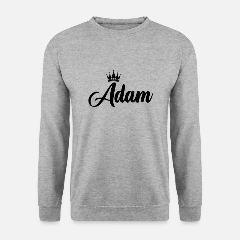 adam - Unisex Pullover - Weißgrau meliert