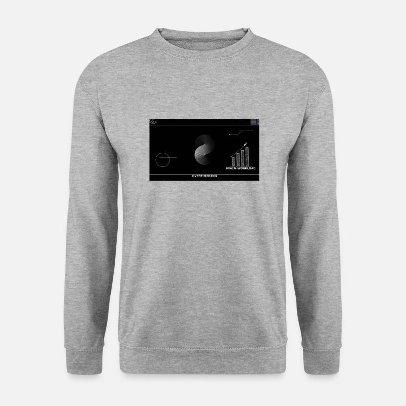 Brain Usage - Unisex Pullover - Weißgrau meliert
