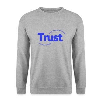 Trust - Unisex Pullover - Weißgrau meliert - Vorne - Alina (178cm) & Michal (187cm)