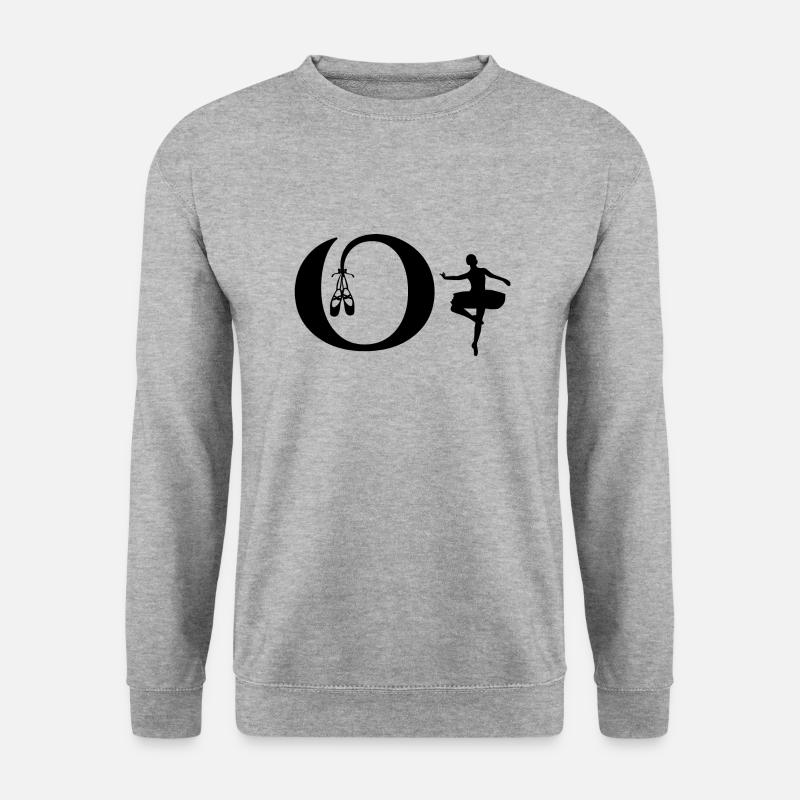 Buchstabe o Ballerina - Unisex Pullover - Weißgrau meliert