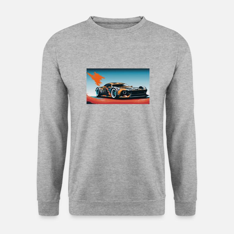 Voiture de course colorée - Sweat-shirt Unisexe - gris chiné