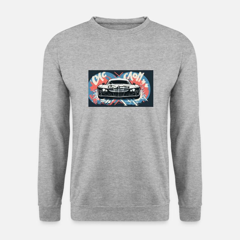 Phares d’une voiture de course - Sweat-shirt Unisexe - gris chiné