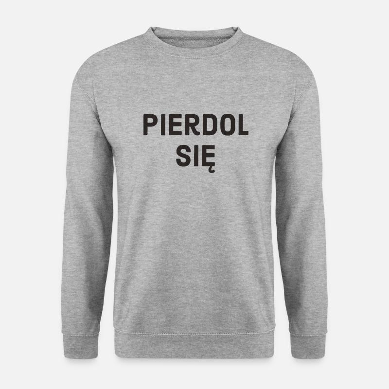 polnisch - Unisex Pullover - Weißgrau meliert