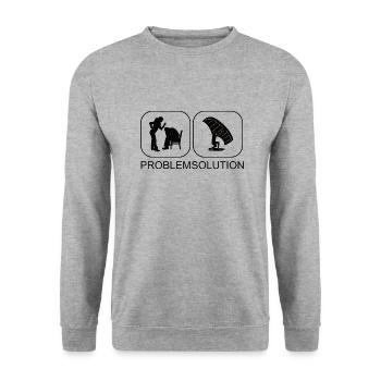 Kitesurfer Windsurfing Windsurfer Kitesurfing - Unisex Pullover - Weißgrau meliert - Vorne - Alina (178cm) & Michal (187cm)