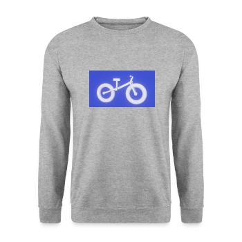Fahrrad - Unisex Pullover - Weißgrau meliert - Vorne - Alina (178cm) & Michal (187cm)