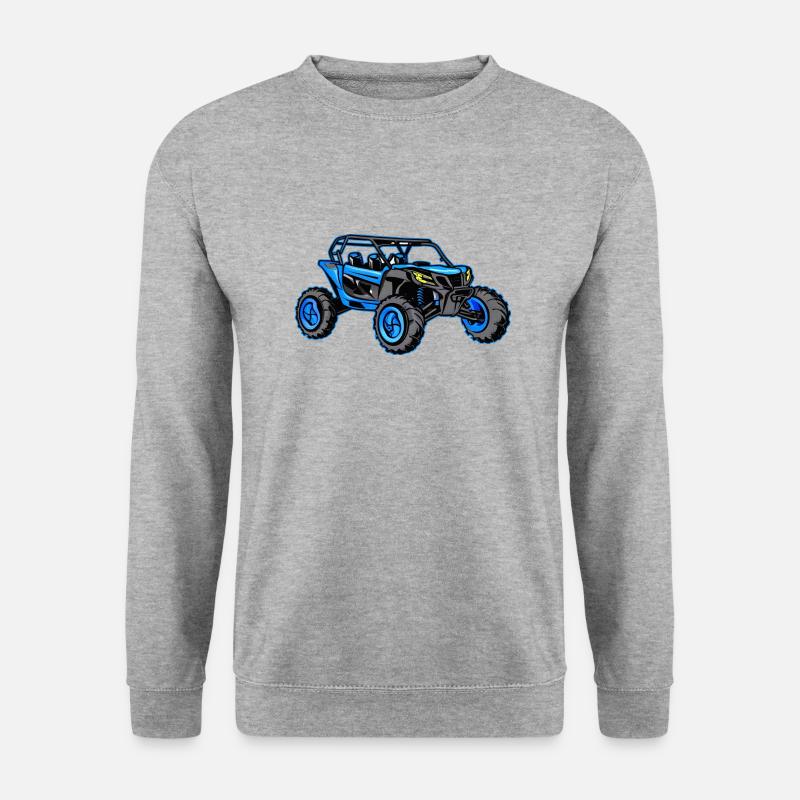 Offroad Buggy Blau - Unisex Pullover - Weißgrau meliert