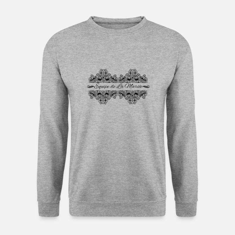 Spitzenbraut-Team - Unisex Pullover - Weißgrau meliert