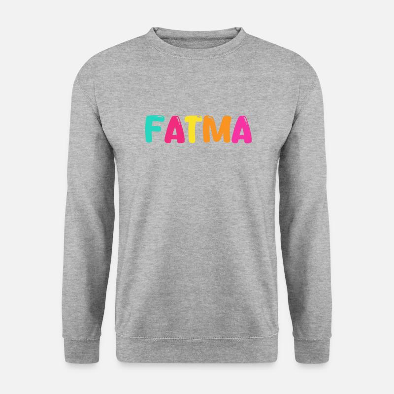 Name - Fatma - Unisex Pullover - Weißgrau meliert