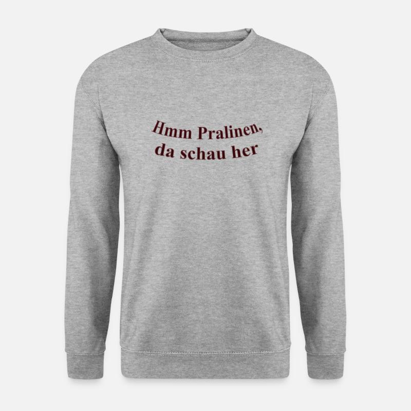 Pralinenleckerei - Unisex Pullover - Weißgrau meliert