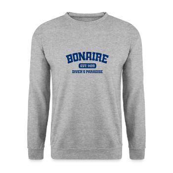 Bonaire - Kralendijk - Karibik - Dutch Caribbean - Unisex Sweatshirt - salt & pepper - Front - Alina (178cm) & Michal (187cm)