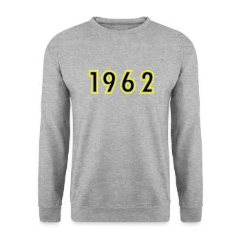 1962 Année Anniversaire - Sweat-shirt Unisexe - gris chiné - Devant - Alina (178cm) & Michal (187cm)