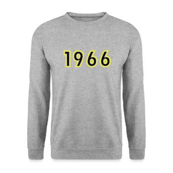 1966 Year Birthday - Unisex Sweatshirt - salt & pepper - Front - Alina (178cm) & Michal (187cm)