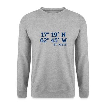 Saint Kitts Coordinates - Coordinates - Caribbean - Unisex Sweatshirt - salt & pepper - Front - Alina (178cm) & Michal (187cm)