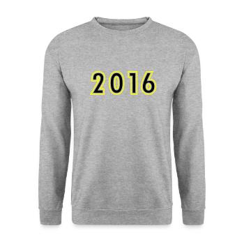 2016 Year Birthday - Unisex Sweatshirt - salt & pepper - Front - Alina (178cm) & Michal (187cm)