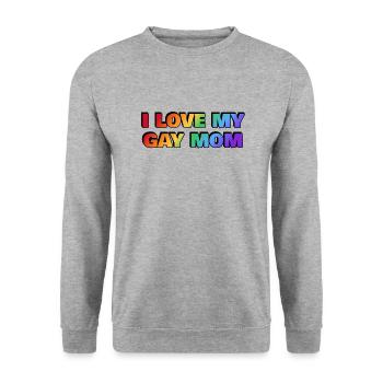 Ich liebe meine schwule Mutter - Unisex Pullover - Weißgrau meliert - Vorne - Alina (178cm) & Michal (187cm)