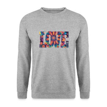 Amour - Sweat-shirt Unisexe - gris chiné - Devant - Alina (178cm) & Michal (187cm)