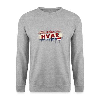 croatia hrvatska croatia hrv hr travel tourism - Unisex Sweatshirt - salt & pepper - Front - Alina (178cm) & Michal (187cm)