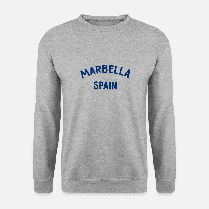 Marbella Spain Spanien Espana - Unisex Pullover - Weißgrau meliert