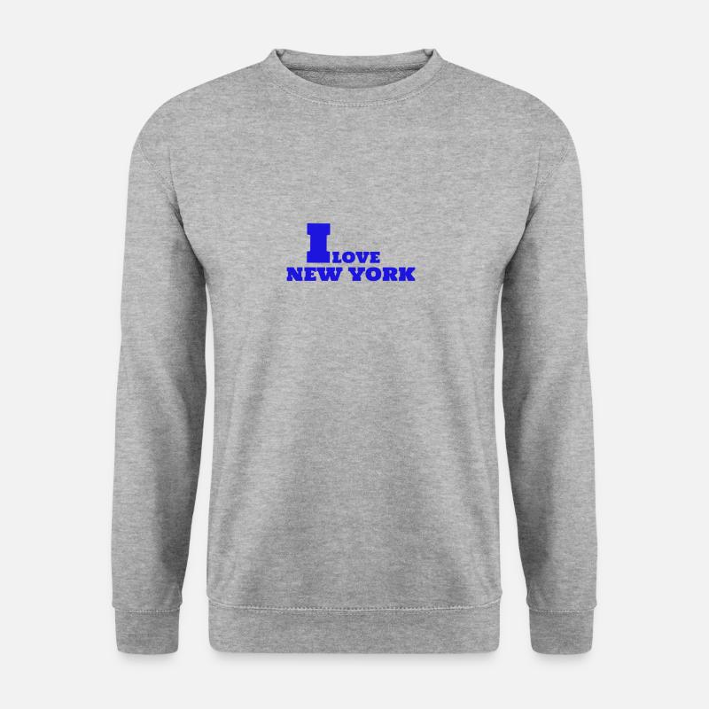 New York Liebe - Unisex Pullover - Weißgrau meliert