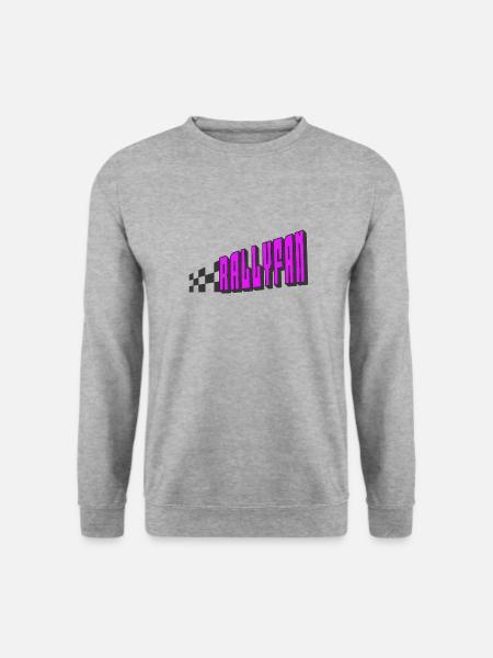 Rallyfan violett schwarz - Unisex Pullover - Weißgrau meliert