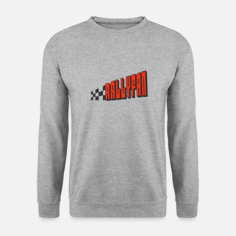 Rallyefan - rot schwarz - Unisex Pullover - Weißgrau meliert