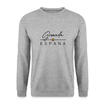 Spain - Grenada - Spain - España - Unisex Sweatshirt - salt & pepper - Front - Alina (178cm) & Michal (187cm)