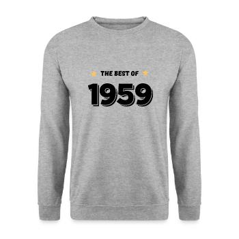 Das Beste von 1959 - Unisex Pullover - Weißgrau meliert - Vorne - Alina (178cm) & Michal (187cm)