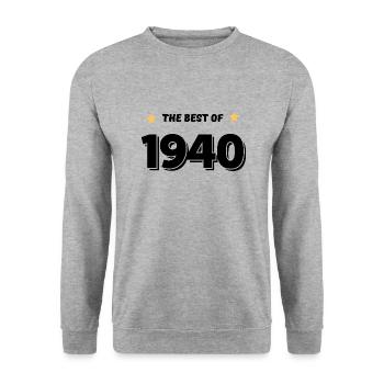 Das Beste von 1940 - Unisex Pullover - Weißgrau meliert - Vorne - Alina (178cm) & Michal (187cm)