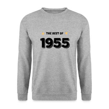 Das Beste von 1955 - Unisex Pullover - Weißgrau meliert - Vorne - Alina (178cm) & Michal (187cm)