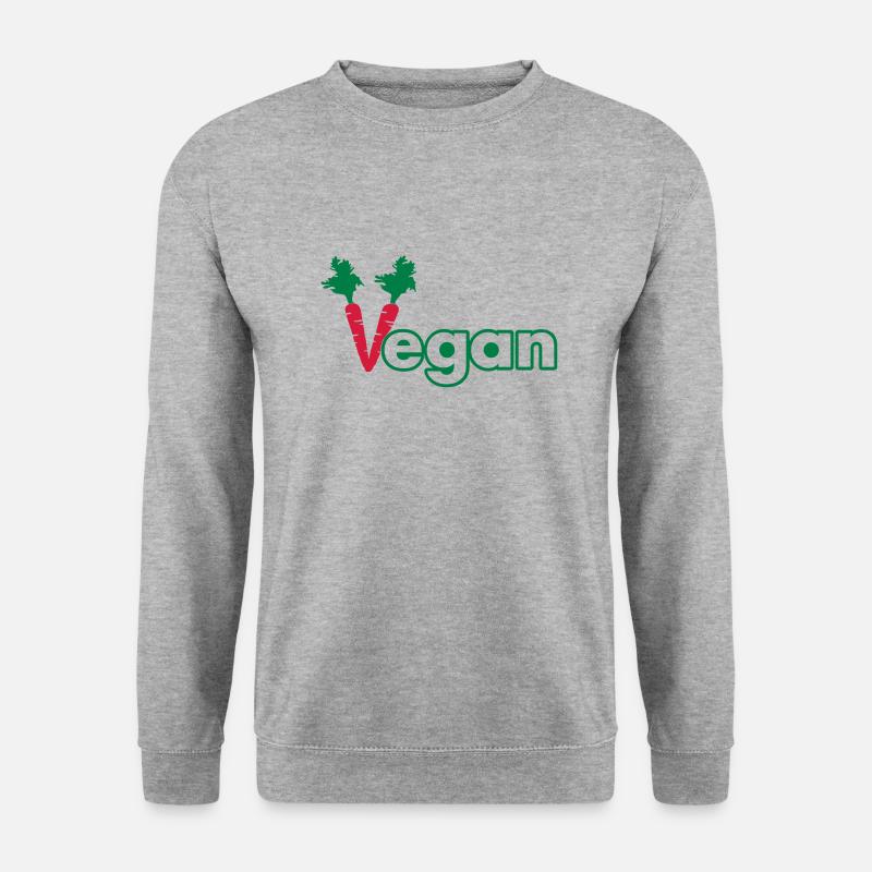 vegan - Unisex Pullover - Weißgrau meliert