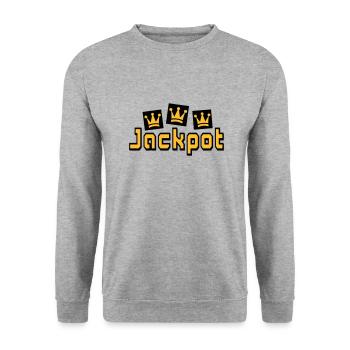 jackpot - Unisex Sweatshirt - salt & pepper - Front - Alina (178cm) & Michal (187cm)