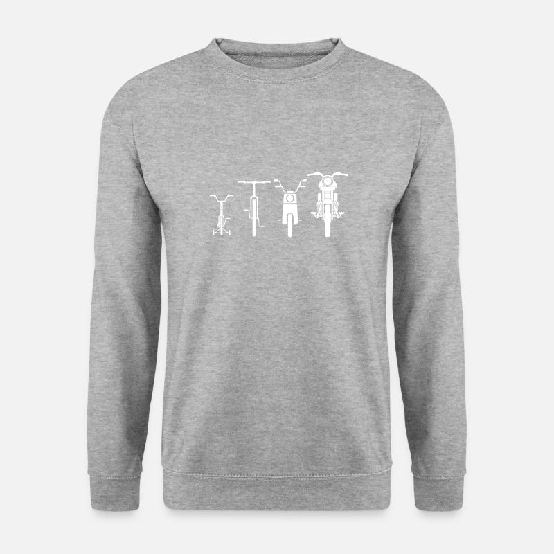 Motorrad - Unisex Pullover - Weißgrau meliert