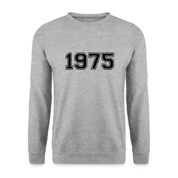 1975 - Unisex Pullover - Weißgrau meliert - Vorne - Alina (178cm) & Michal (187cm)