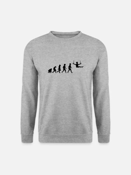 Evolution Gymnastik Turnen Akrobatik Geräteturnen - Unisex Pullover - Weißgrau meliert