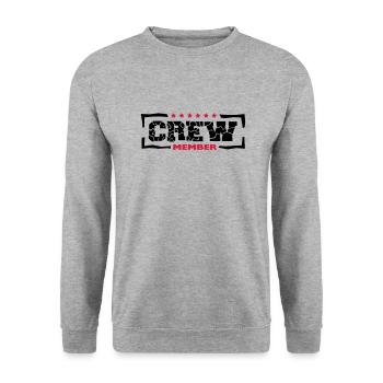 Crew Member Design - Sweat-shirt Unisexe - gris chiné - Devant - Alina (178cm) & Michal (187cm)
