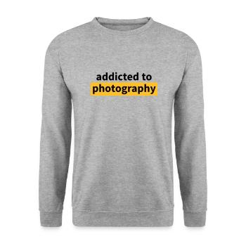 addicted to photography - Unisex Pullover - Weißgrau meliert - Vorne - Alina (178cm) & Michal (187cm)