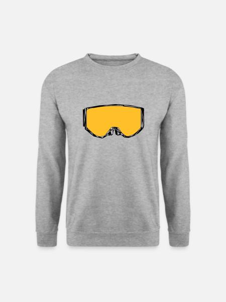 Skibrille - Unisex Pullover - Weißgrau meliert