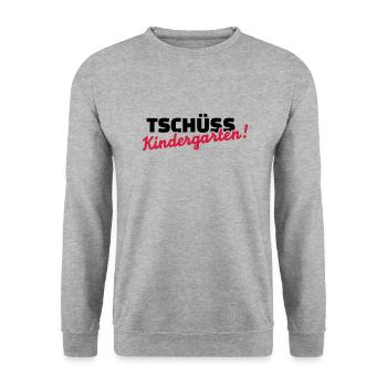 Einschulung - Unisex Pullover - Weißgrau meliert - Vorne - Alina (178cm) & Michal (187cm)