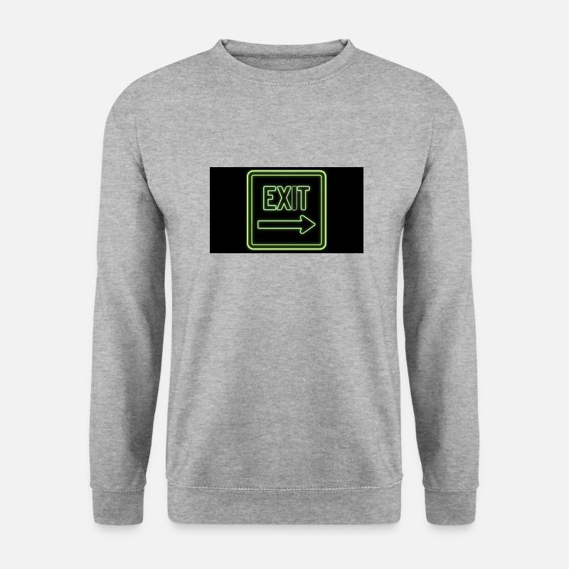 Exit - Unisex Pullover - Weißgrau meliert