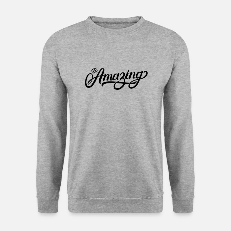 Be Amazing - Unisex Pullover - Weißgrau meliert