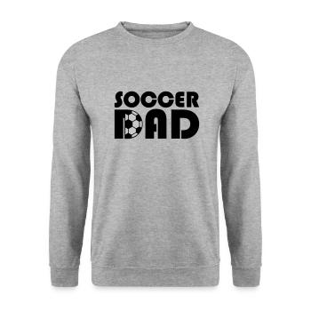 Design Soccer Dad Logo - Sweat-shirt Unisexe - gris chiné - Devant - Alina (178cm) & Michal (187cm)