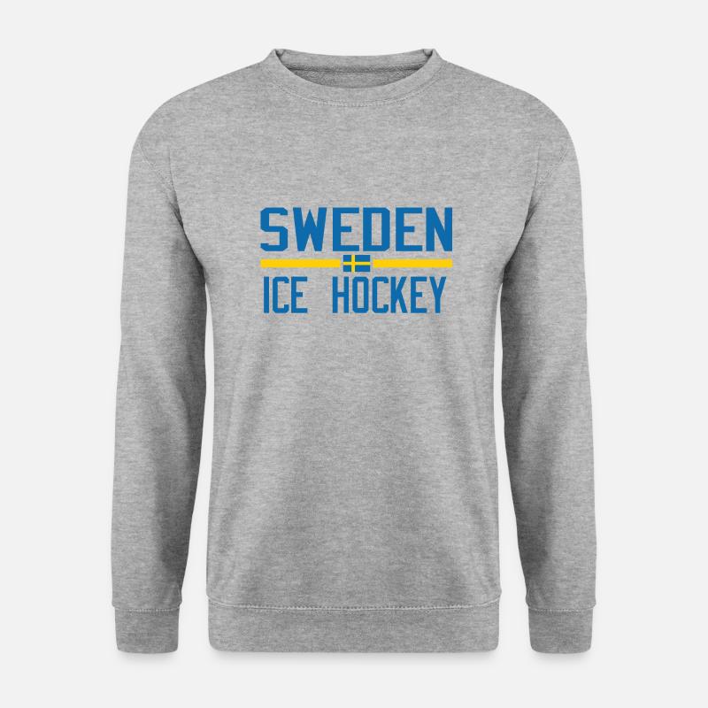 Schweden Eishockey - Unisex Pullover - Weißgrau meliert